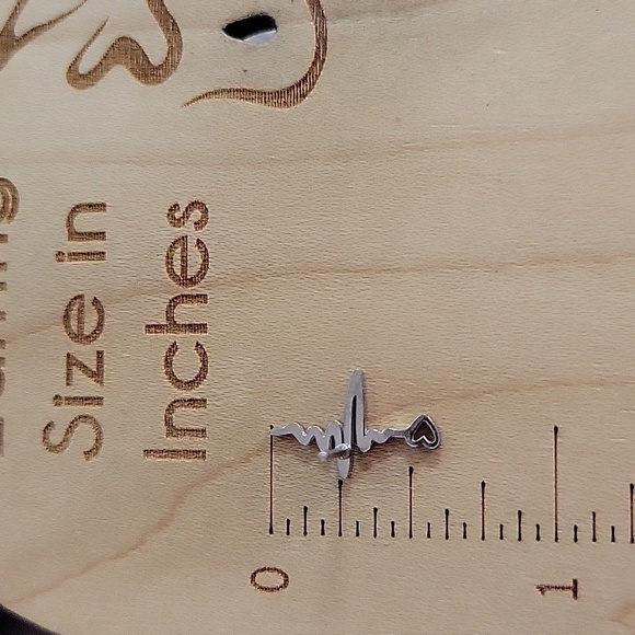 HEARTBEAT EKG STUD EARRINGS, Choice of Color - Picture 6 of 7